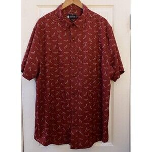 Alaskan HardGear short-sleeve performance snap-front shirt Salmon print size XL
